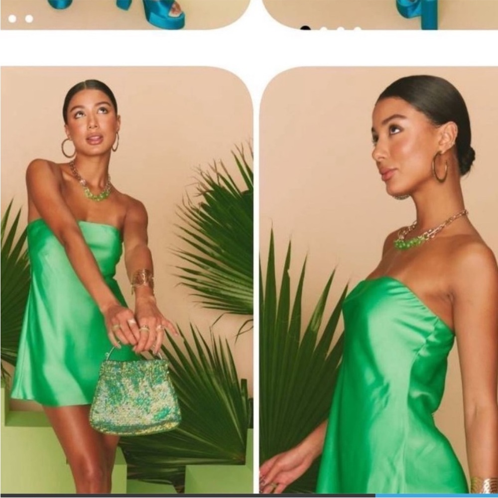 Show Me Your MuMu Green Mini Dress